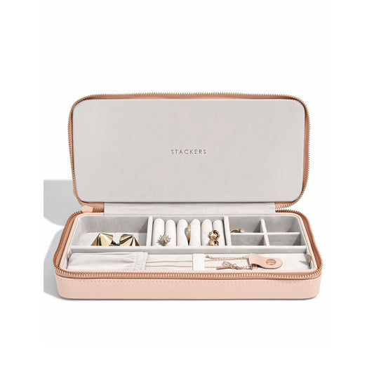 Blush Sleek Necklace Zipped Travel Jewellery Box