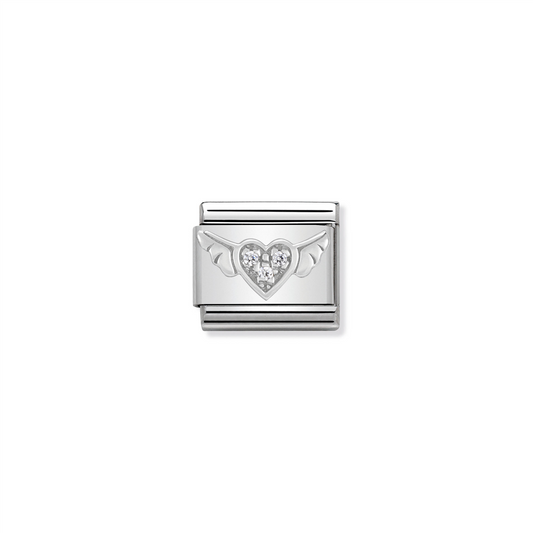 Composable Classic Link 330304/12 Winged Heart in Silver