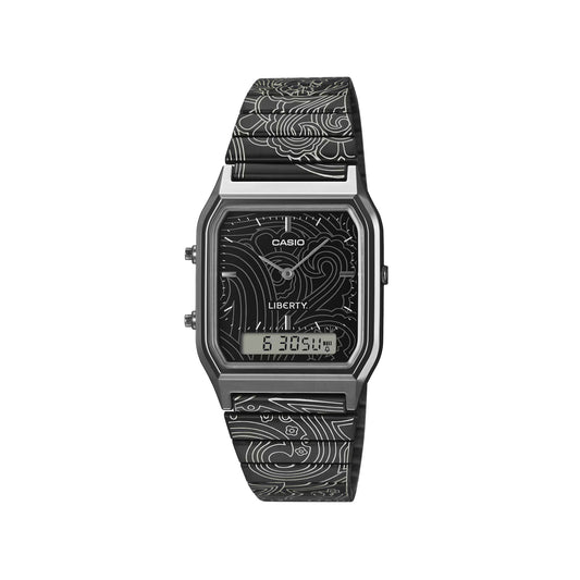 Casio Vintage x Liberty Black Stainless Steel Watch - AQ230EBLT-1A