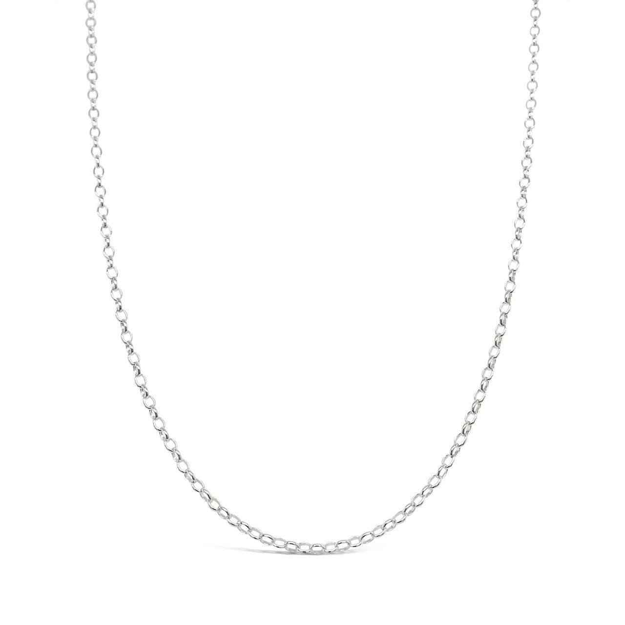 50cm Sterling Silver V627 Fine Oval Belcher Chain