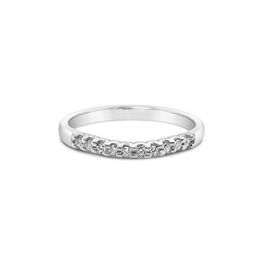 9k White Gold 10 Stone Diamond Ring