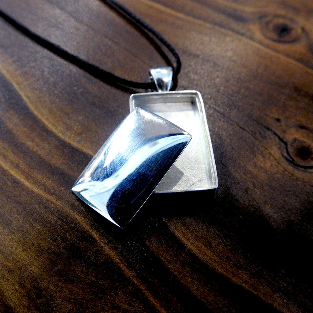 Sterling Silver The Ingot Pendant on Wax Cord