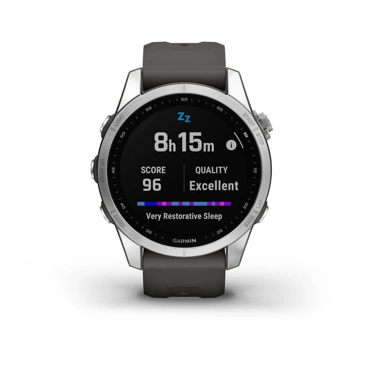 fēnix® 7S – Standard Edition - Silver with Graphite Band - 010-02539-01