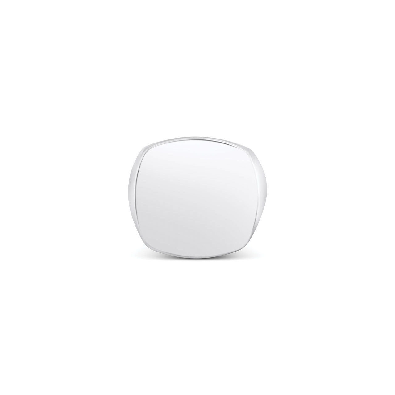 NZ Made Matte Sterling Silver Large Cushion Signet Ring