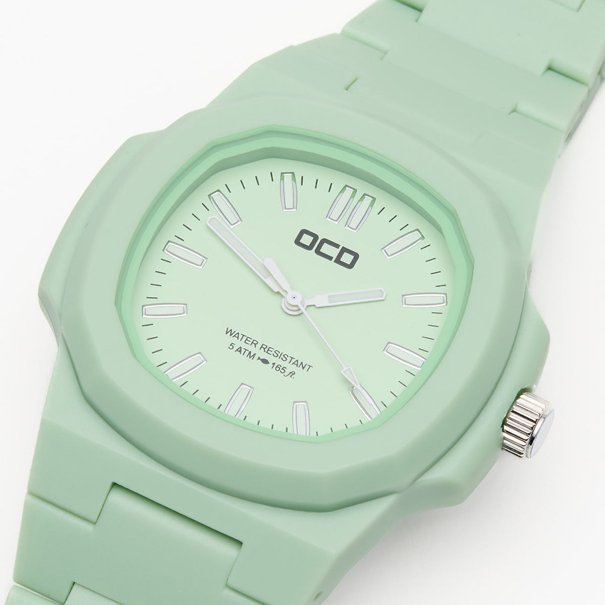 Green Unisex Fashion Bright Colour Pop Watch