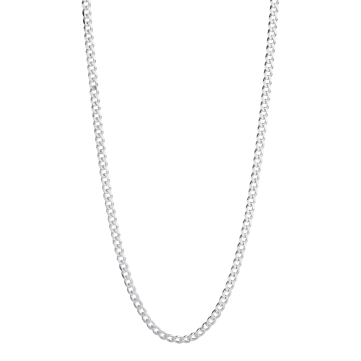 Cuban Men's Silver Chain Necklace 4.3mm