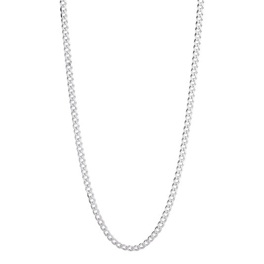 Cuban Men's Silver Chain Necklace 4.3mm