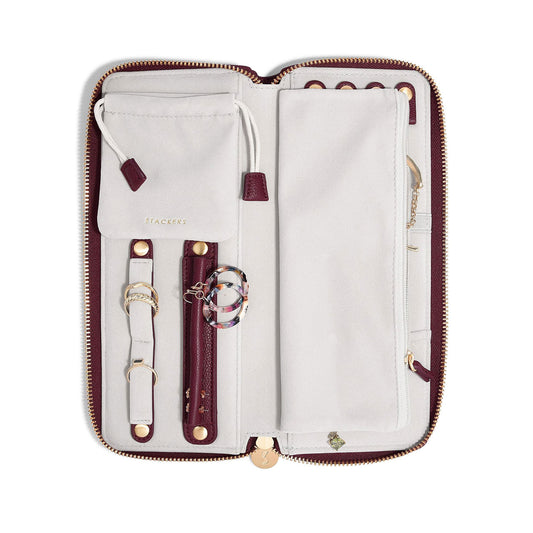 Burgundy Jewellery Roll