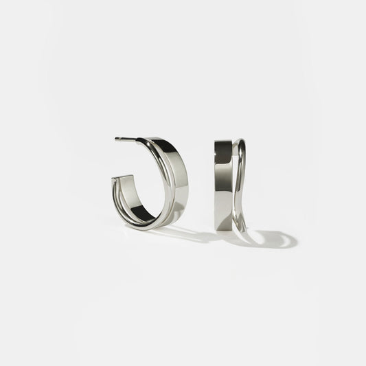 Bliss Hoops Medium Sterling Silver