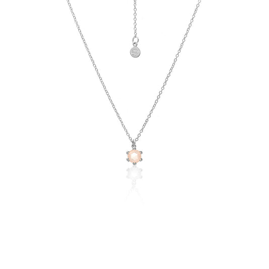 Harmony Necklace Rose Quartz + Silver