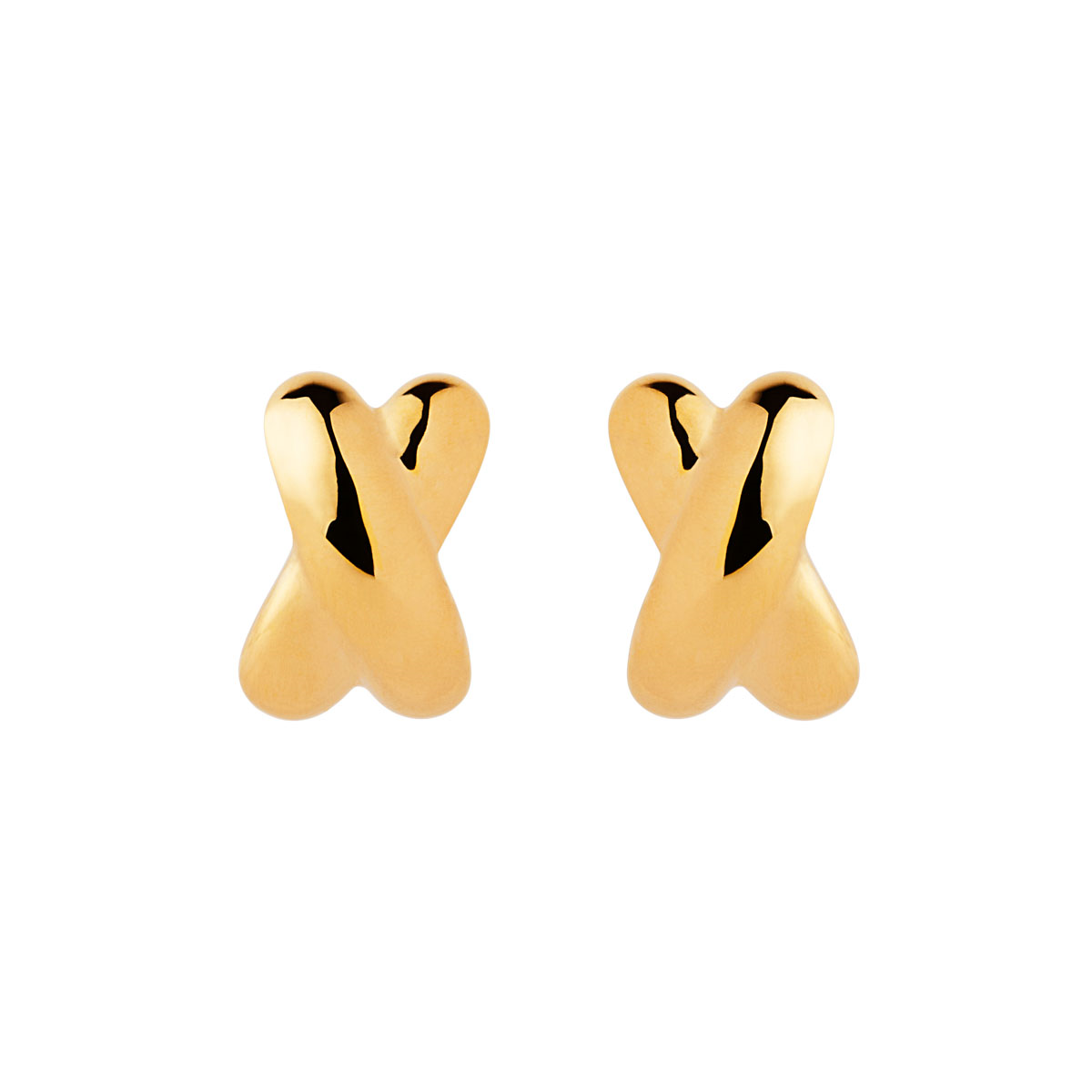 Bisous Stud Earrings - Gold Plated