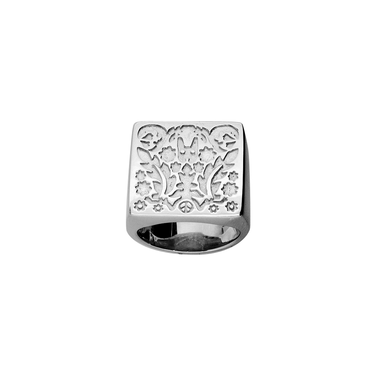 Sterling Silver Filigree Signet Ring