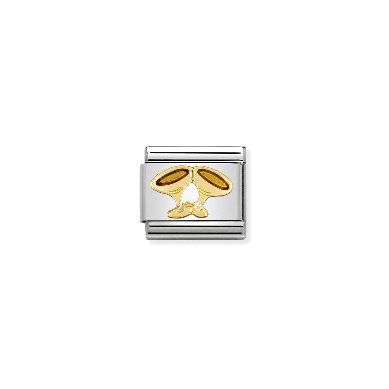 Composable Classic Link 030209/24 Champagne Glasses In 18k Gold & Enamel
