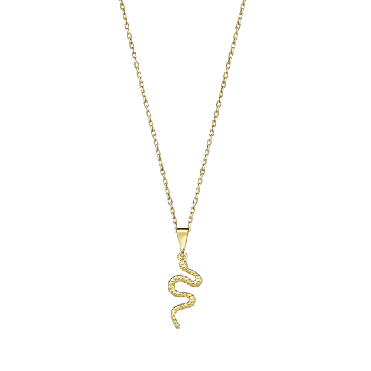 9k Yellow Gold Snake 45cm Necklace