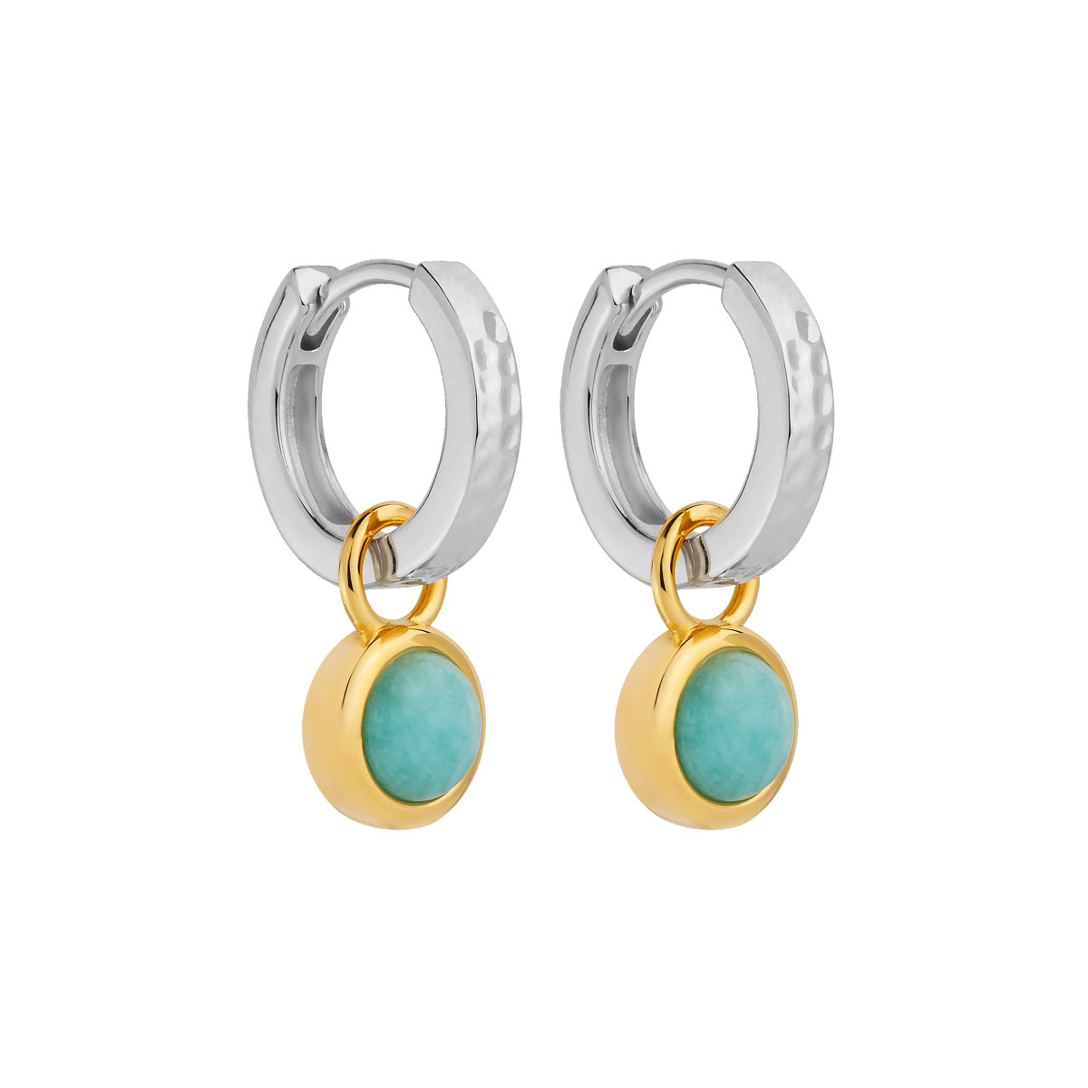 Solace 2-Tone Amazonite Huggie Earring