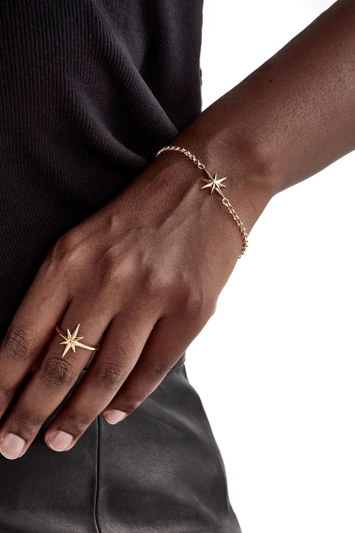 North Star Bracelet - Gold Plated - Jamies Jewellers