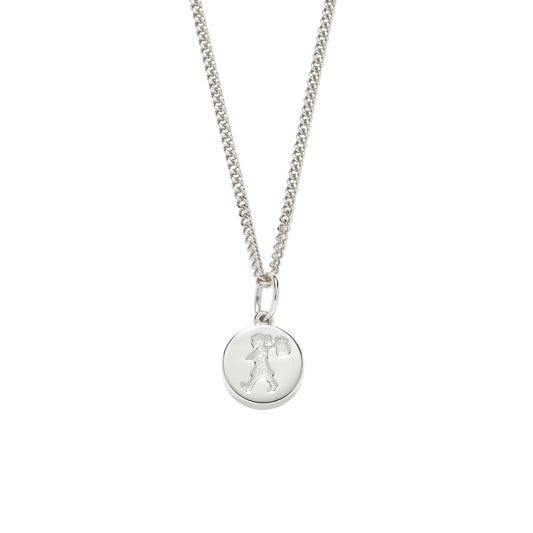 Sterling Silver Runaway Stamp Necklace