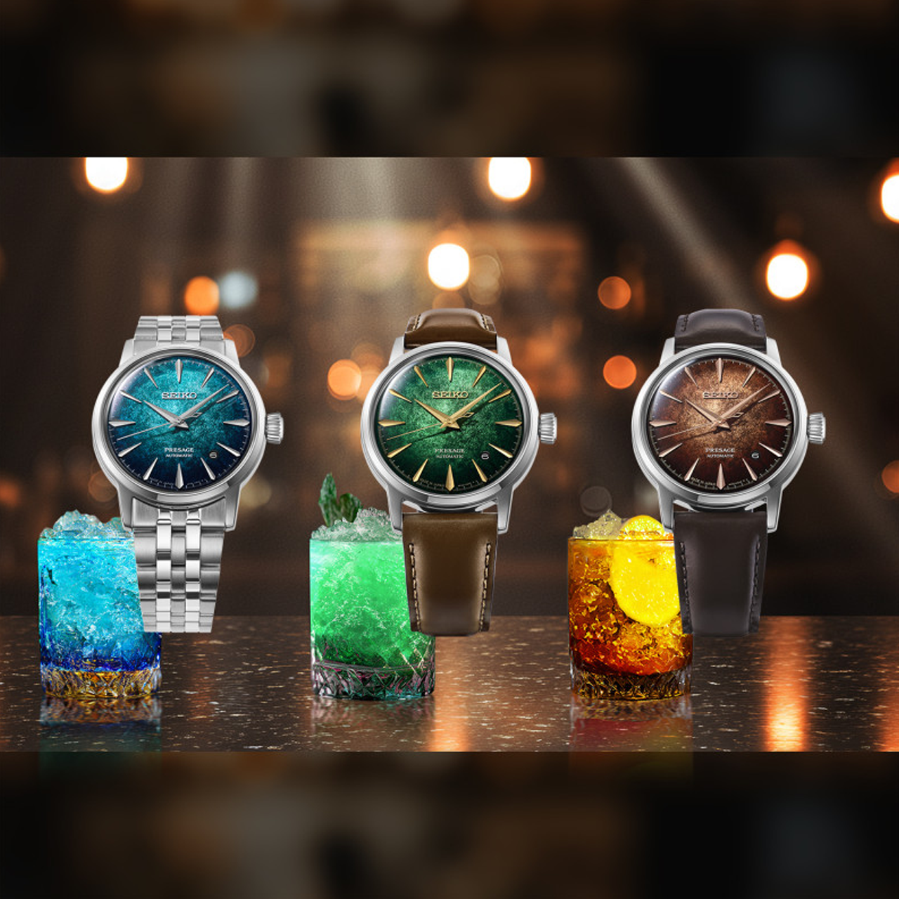 Seiko - HCB002J Presage Cocktail Time "Mint Mist" Automatic Watch