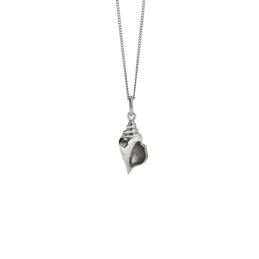 Sterling Silver Conch Charm 45cm Necklace