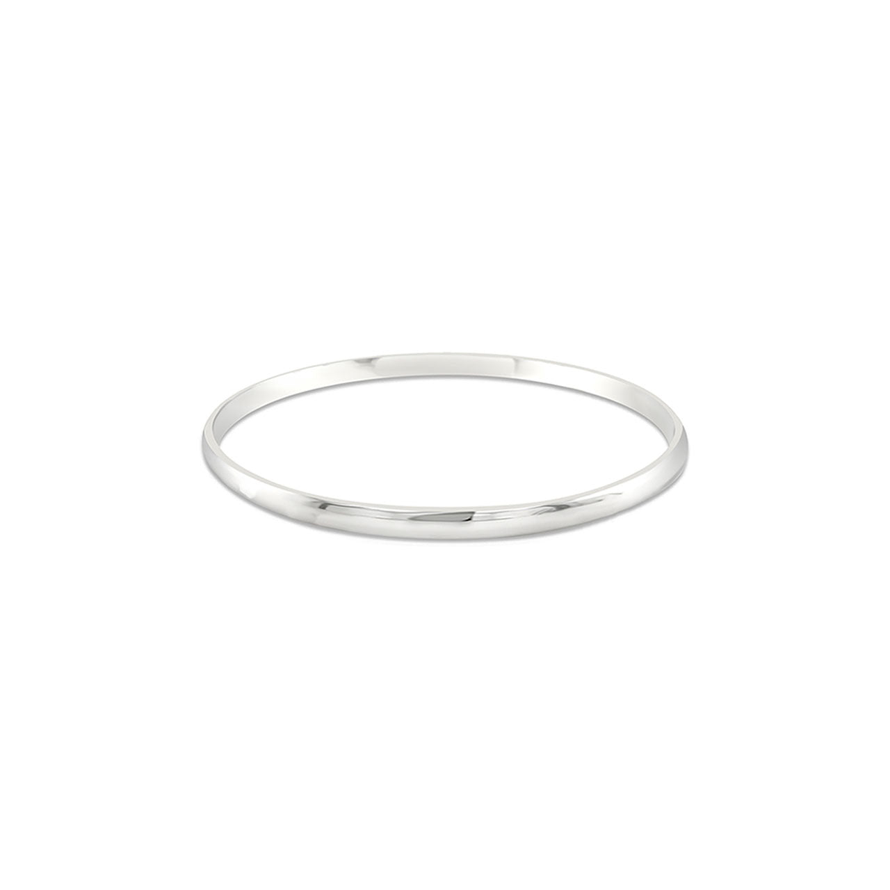 Sterling Silver Half Round 6 1/4" Golf Style Bangle