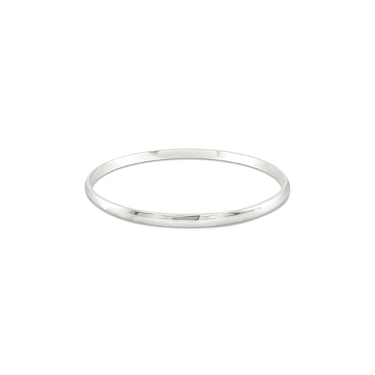 Sterling Silver Half Round 6 1/4" Golf Style Bangle