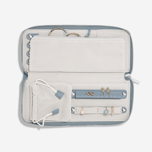 Dusky Blue Jewellery Wallet