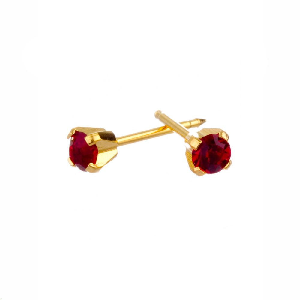 Gold Plated January 3mm Claw Studs