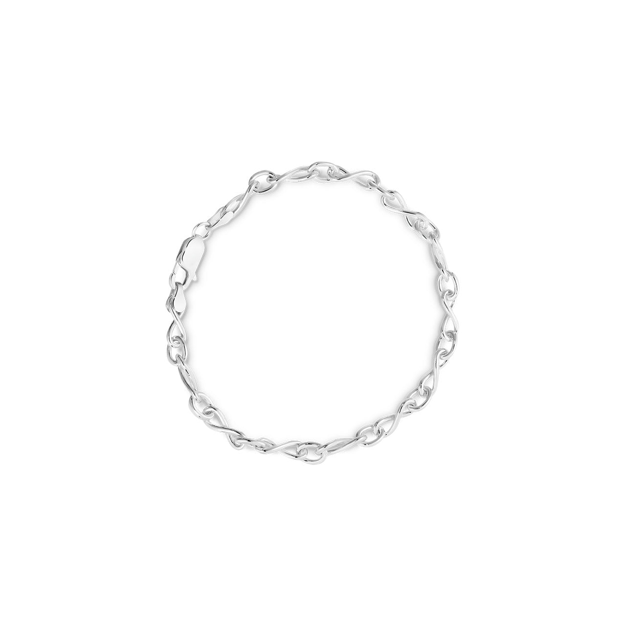 Sterling Silver Infinity Twist Bracelet