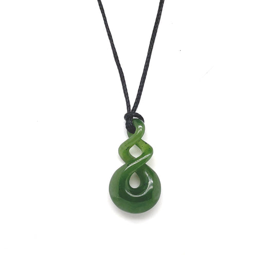 Double Twist New Zealand Greenstone Pendant