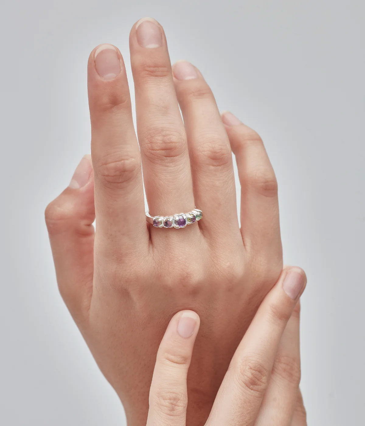 Halo Cluster Ring Mystic Quartz