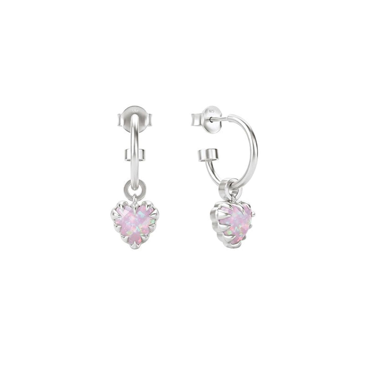 Love Claw Anchor Earrings - Pink Bello Opal