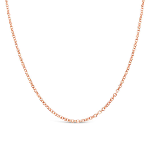 45cm 9k Rose Gold RCA40 Plain Cable Chain