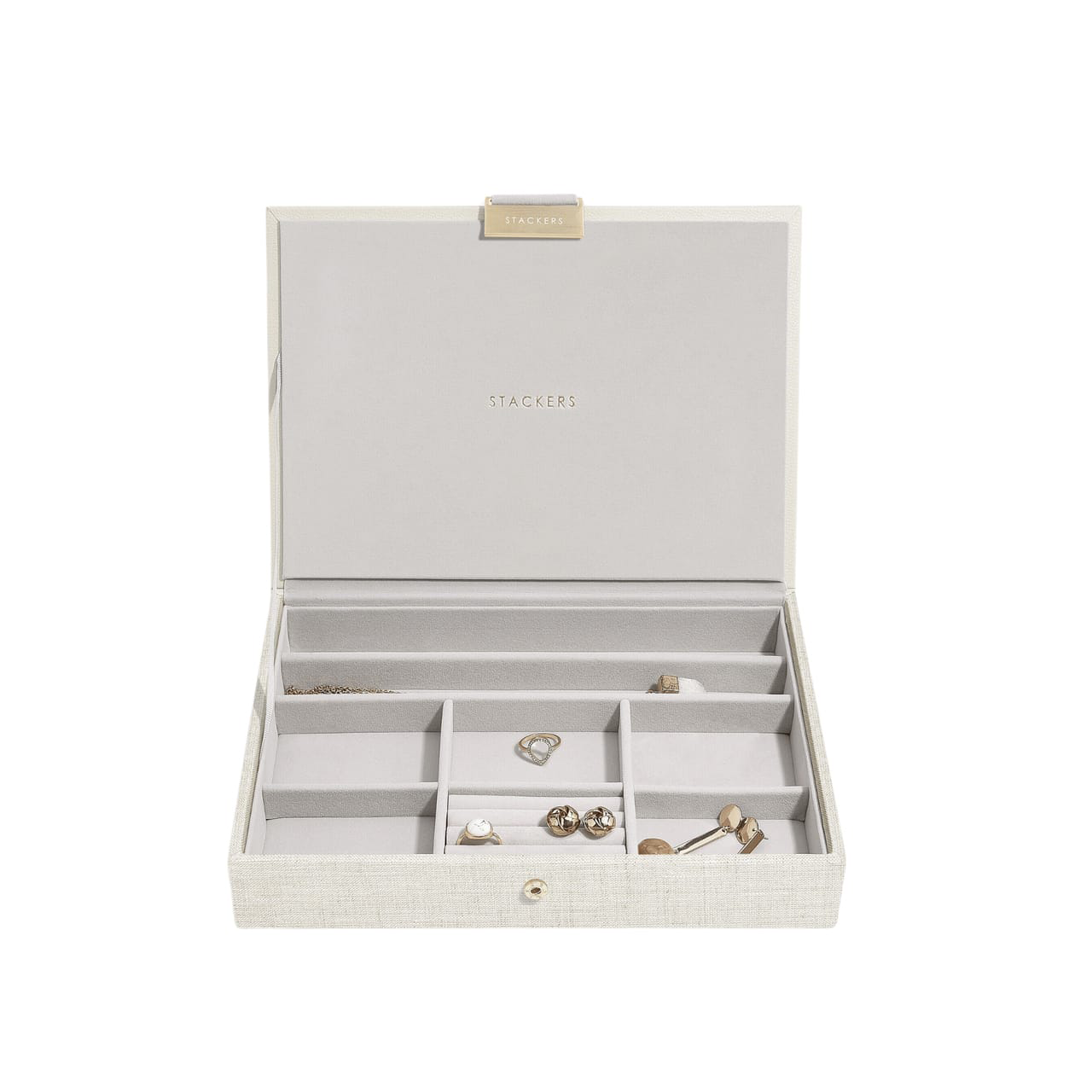 Oatmeal & Linen Classic Jewellery Box Lid