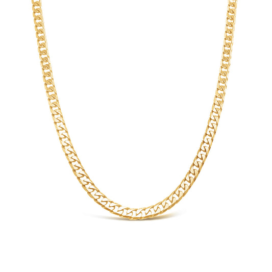 60cm 9k Yellow Gold Chunky Square Curb Chain