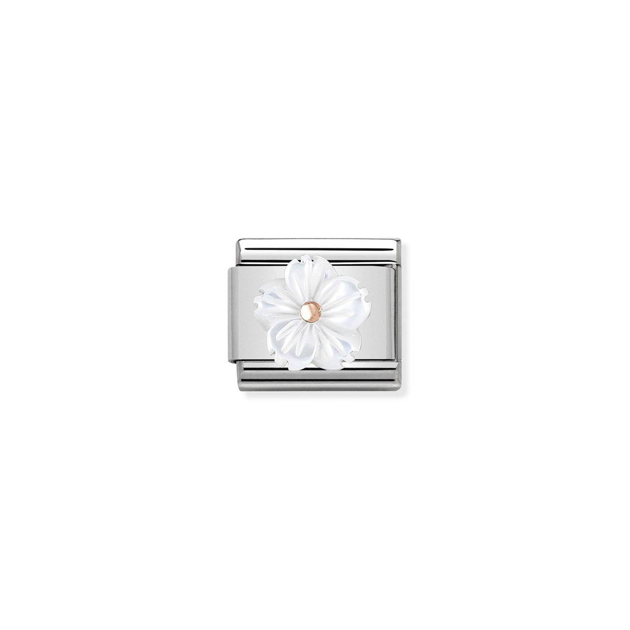 Composable Classic Link 430510/02 Flower in White Mother of Pearl