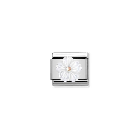 Composable Classic Link 430510/02 Flower in White Mother of Pearl