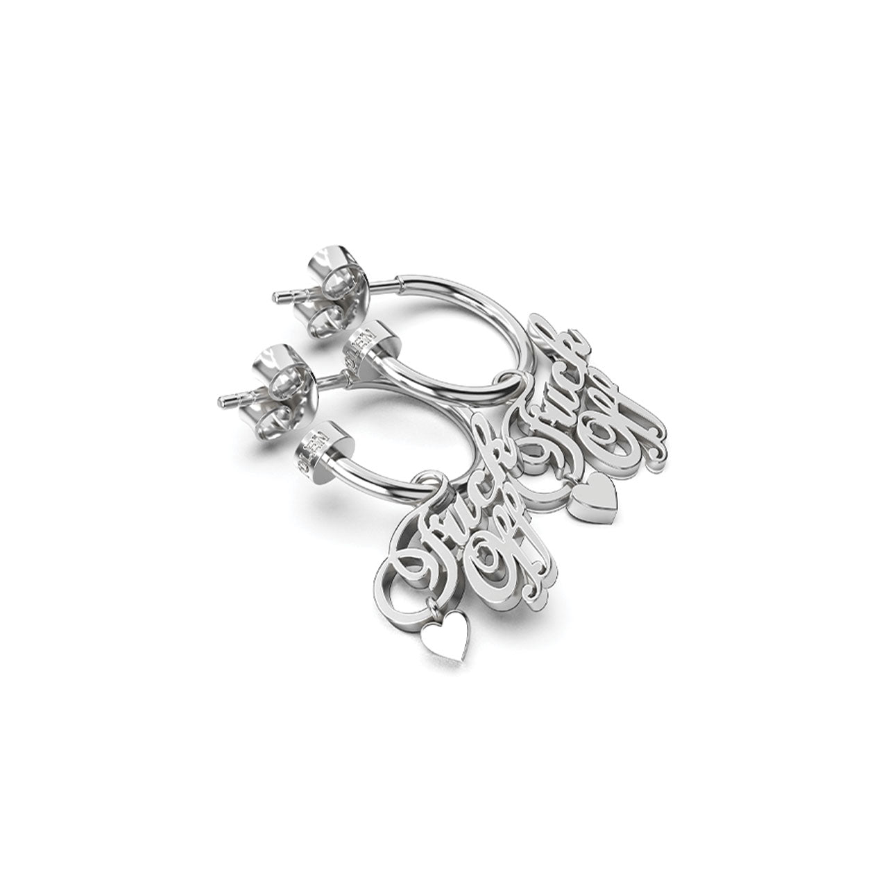 F*ck Off Script Anchor Earrings