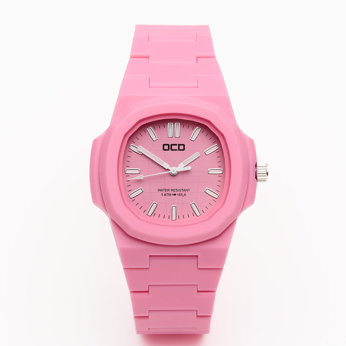 Pink Unisex Fashion Bright Colour Pop Watch