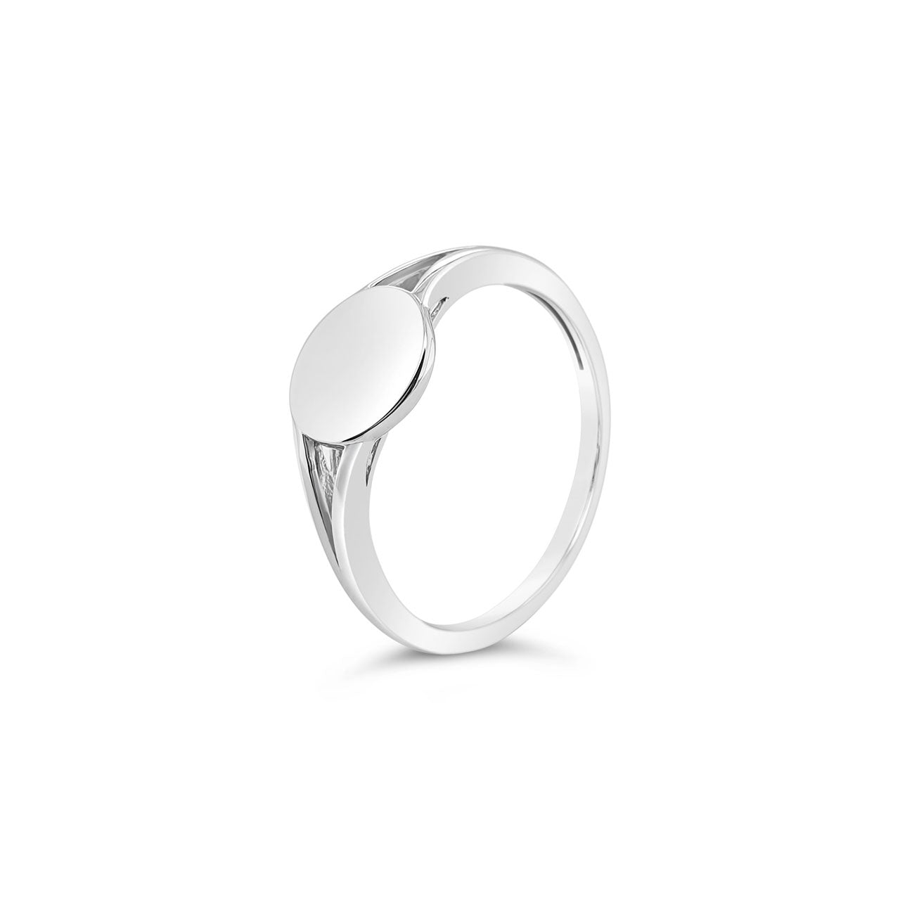 Sterling Silver Small Round Signet Ring