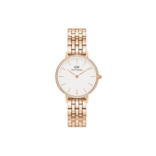 Petite Lumine Bezel 5-Link Melrose - Rose Gold Watch