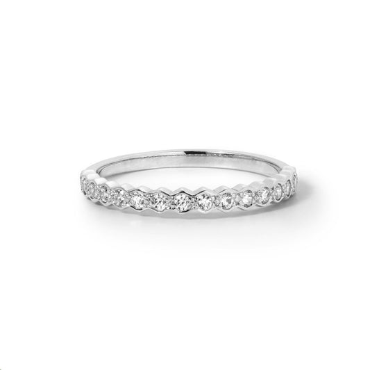 Honour Band - Diamond - 9k White Gold