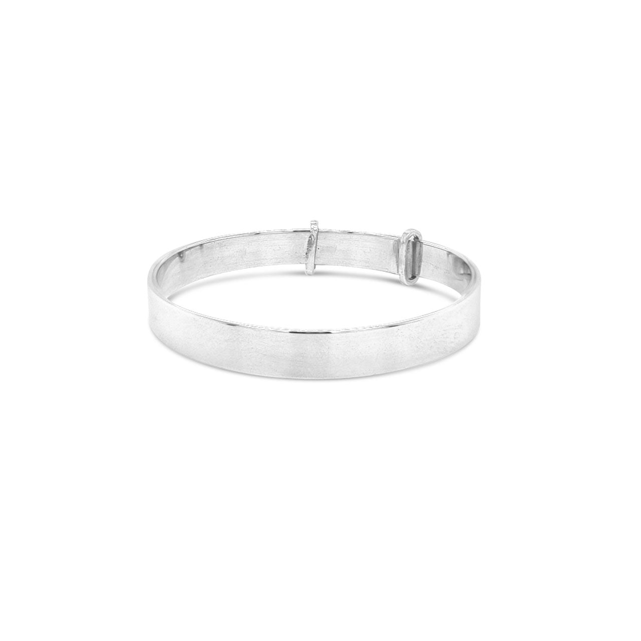 Sterling Silver Babies Expander Plain Flat Bangle
