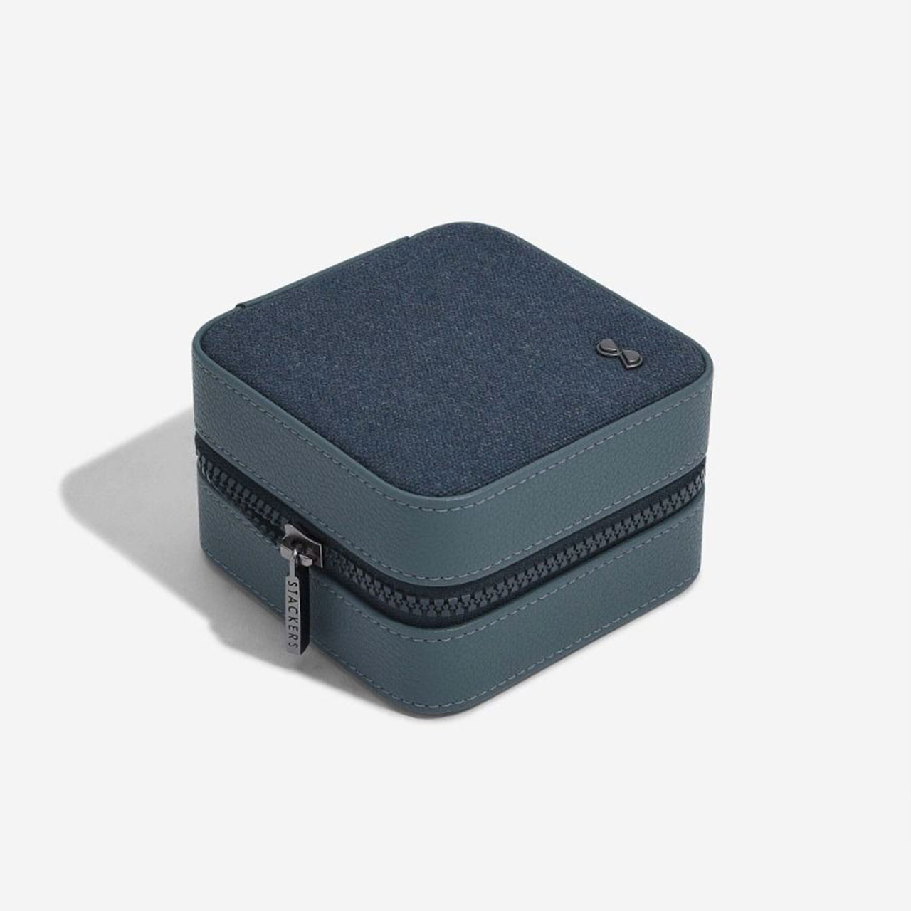 Blue Canvas Watch & Jewellery Box