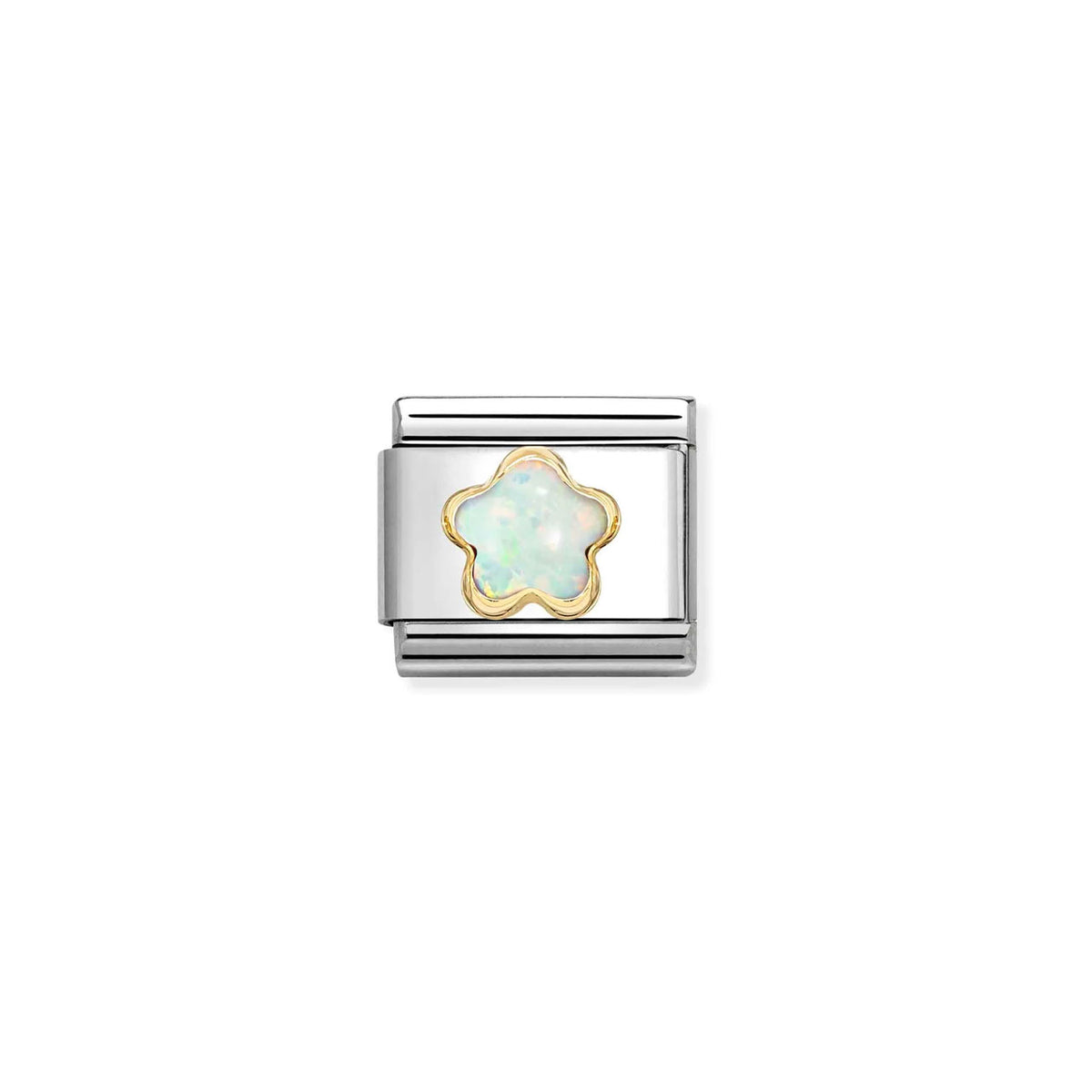 Composable Classic Link 030522/07 White Flower Opal in 18k Gold