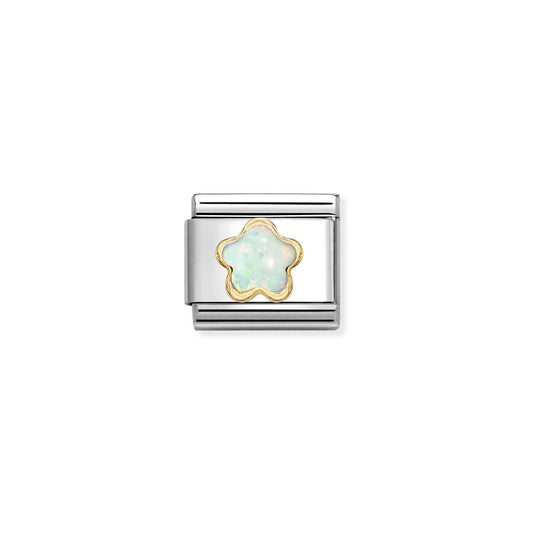 Composable Classic Link 030522/07 White Flower Opal in 18k Gold