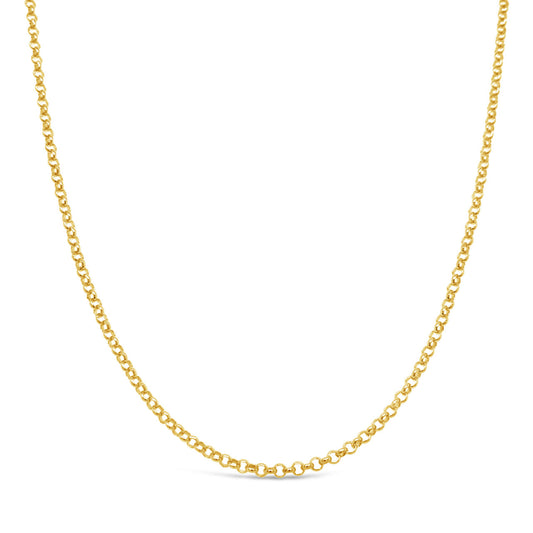 50cm 9k Yellow Gold B0.5 Round Belcher Chain