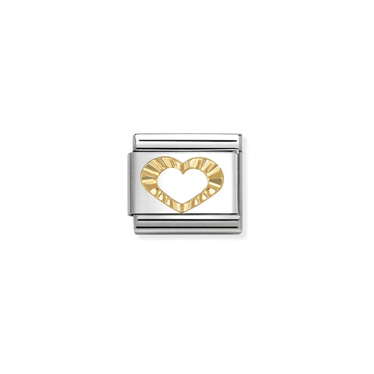 Composable Classic Link 030149/63 Etched Detail Heart In 18K Gold