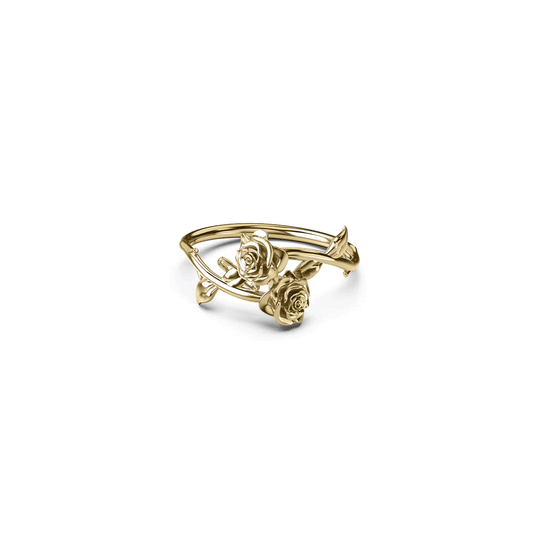Rose Wrap Ring - Gold Plated