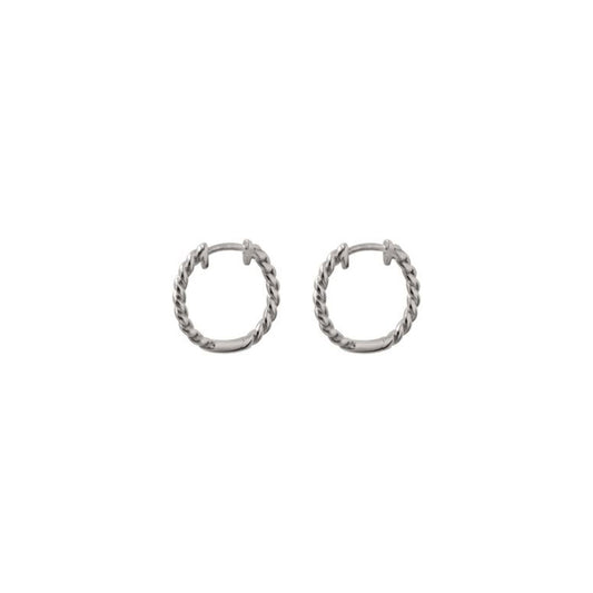 Sterling Silver Twisted Huggie Earrings