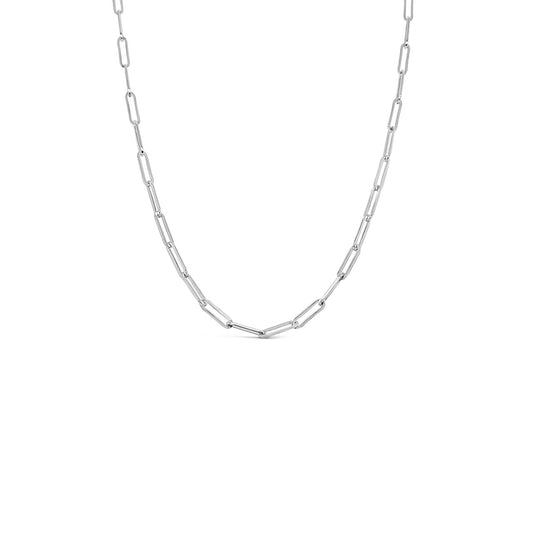 45cm Sterling Silver V736 Small Paperclip Chain